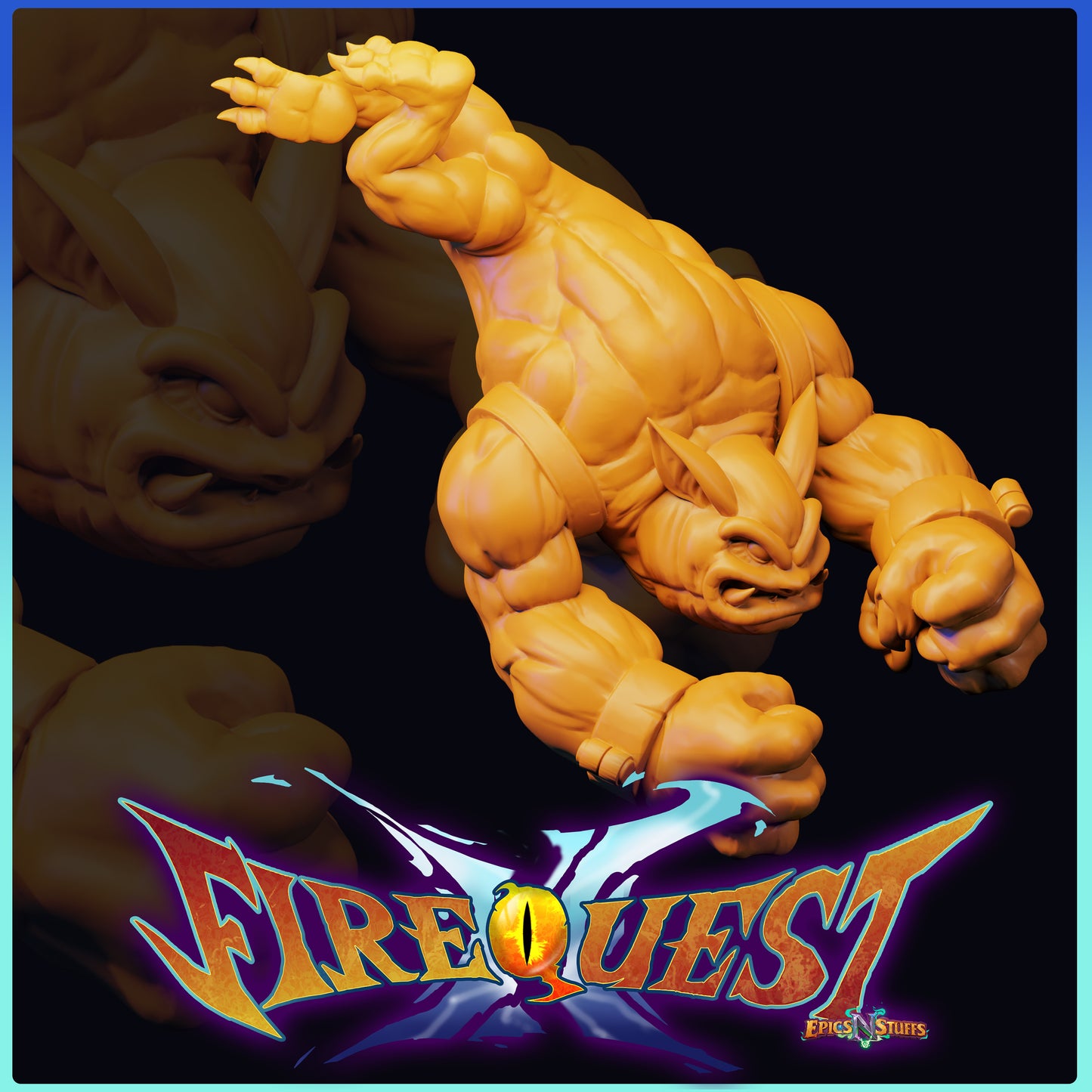 Goremu Variant, Breath of Fire III, 3D Printed Resin Miniature