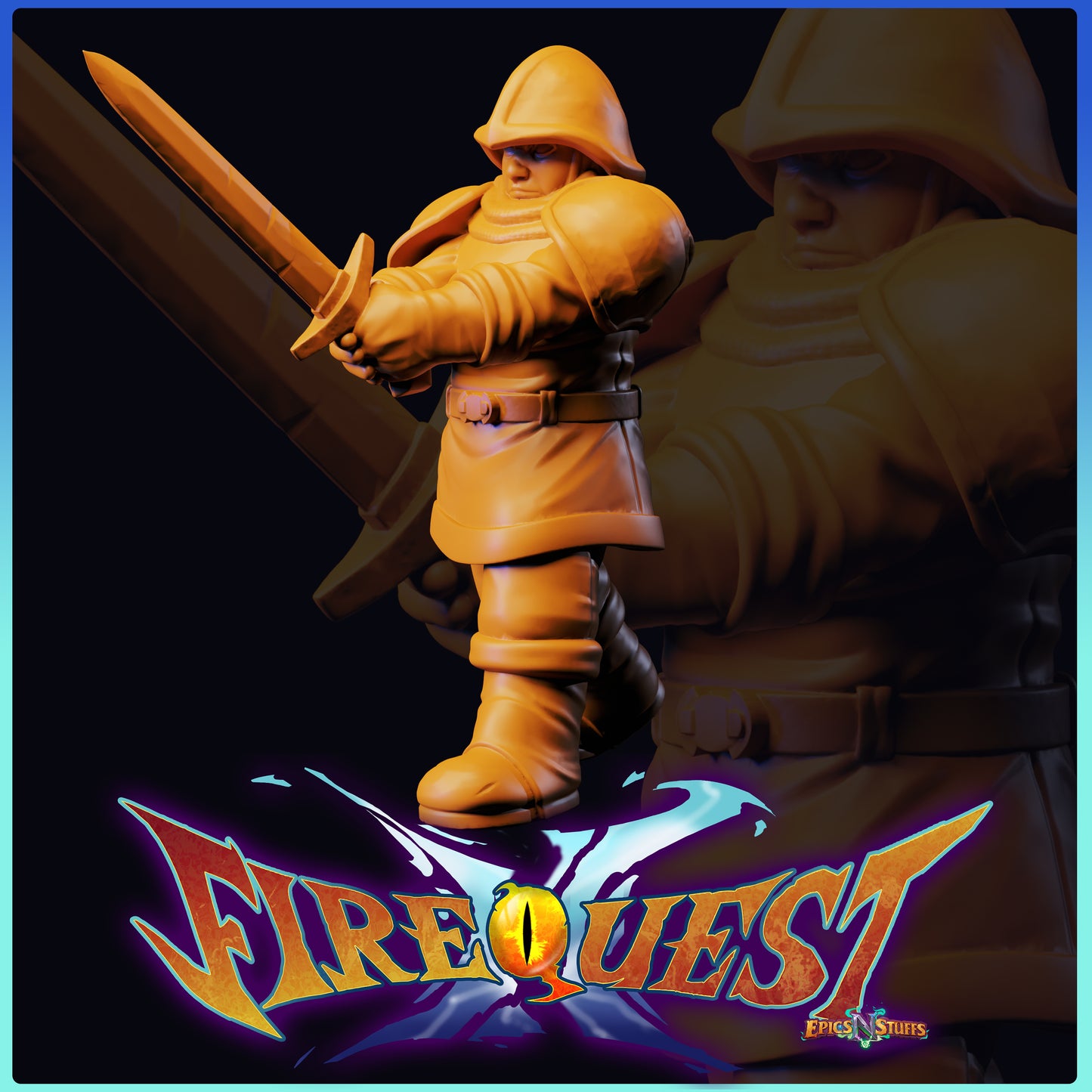 Guard 1, Breath of Fire III, 3D Printed Resin Miniature