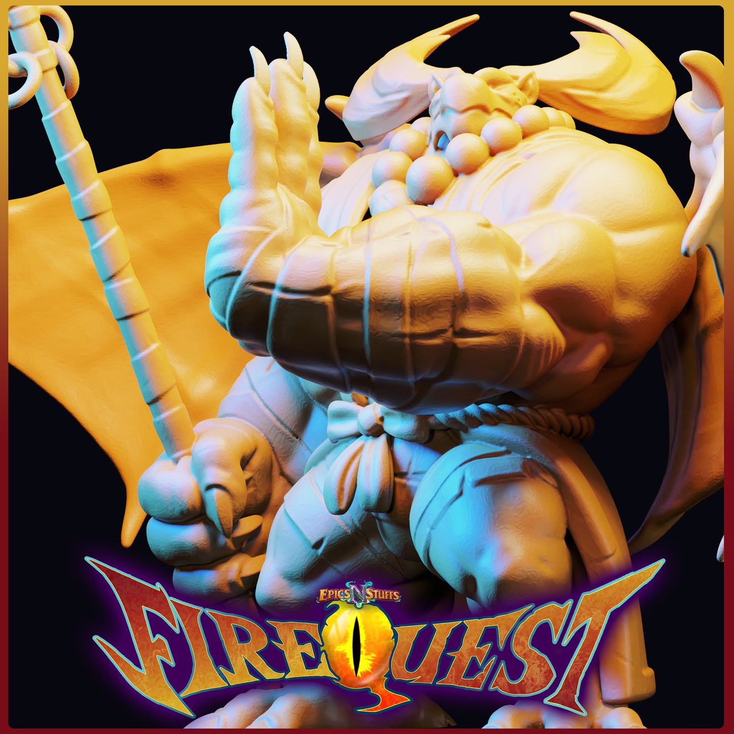 Garr, Breath of Fire III, 3D Printed Resin Miniature