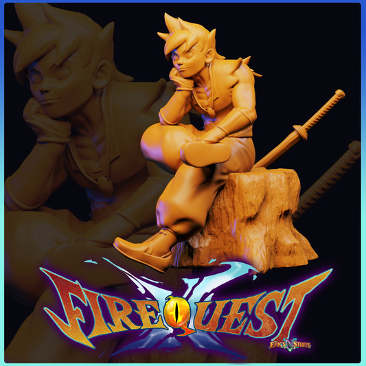 Ryu  - Breath of Fire IV, 3D Printed Resin Miniature