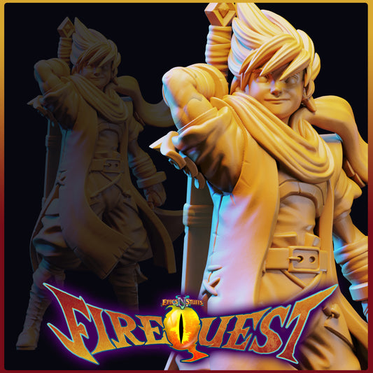 The Hero, Fire Quest Miniature - Pre-Supported - Digital Download