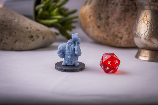 Dwarven Guardian, 3D Printed Resin Miniature