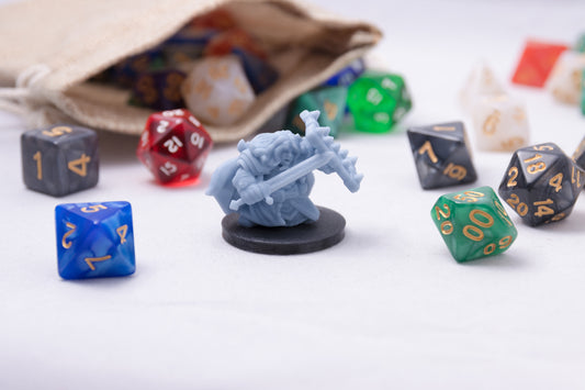 Dwarven Female Warrior, 3D Printed Resin Miniature