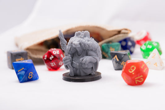 Tortle Druid, 3D Printed Resin Miniature
