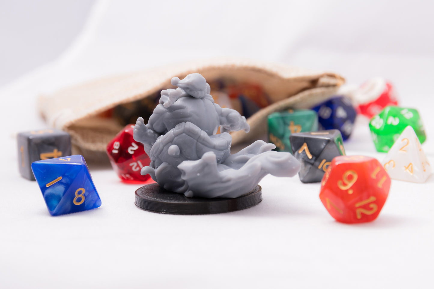 Sleighing Tortle, 3D Printed Resin Miniature