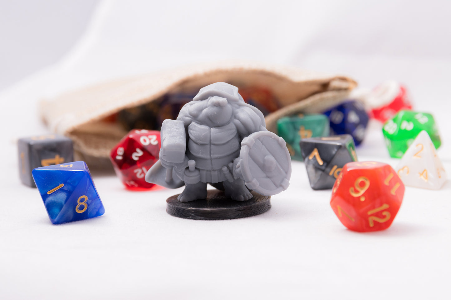 Tortle Cleric, 3D Printed Resin Miniature
