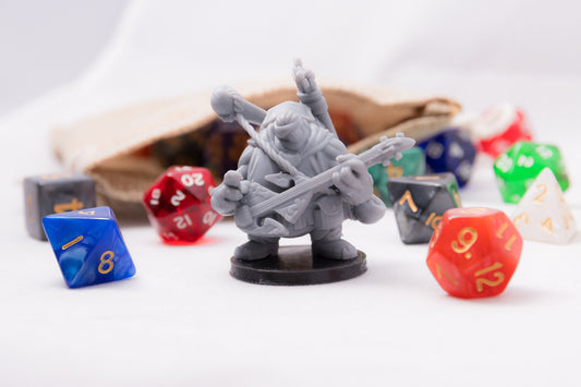 Tortle Bard, 3D Printed Resin Miniature