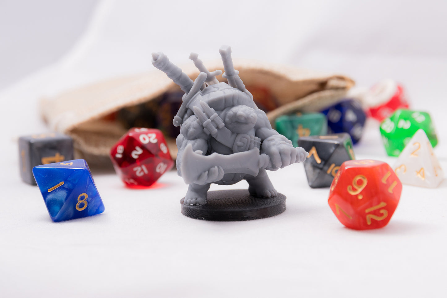 Tortle Blademaster, 3D Printed Resin Miniature
