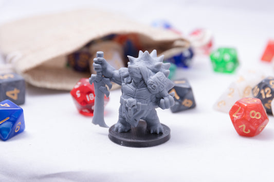 Tortle Death Knight, 3D Printed Resin Miniature