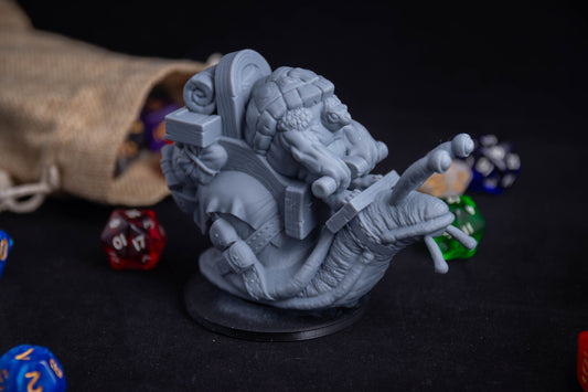 Mounted Tortle, 3D Printed Resin Miniature