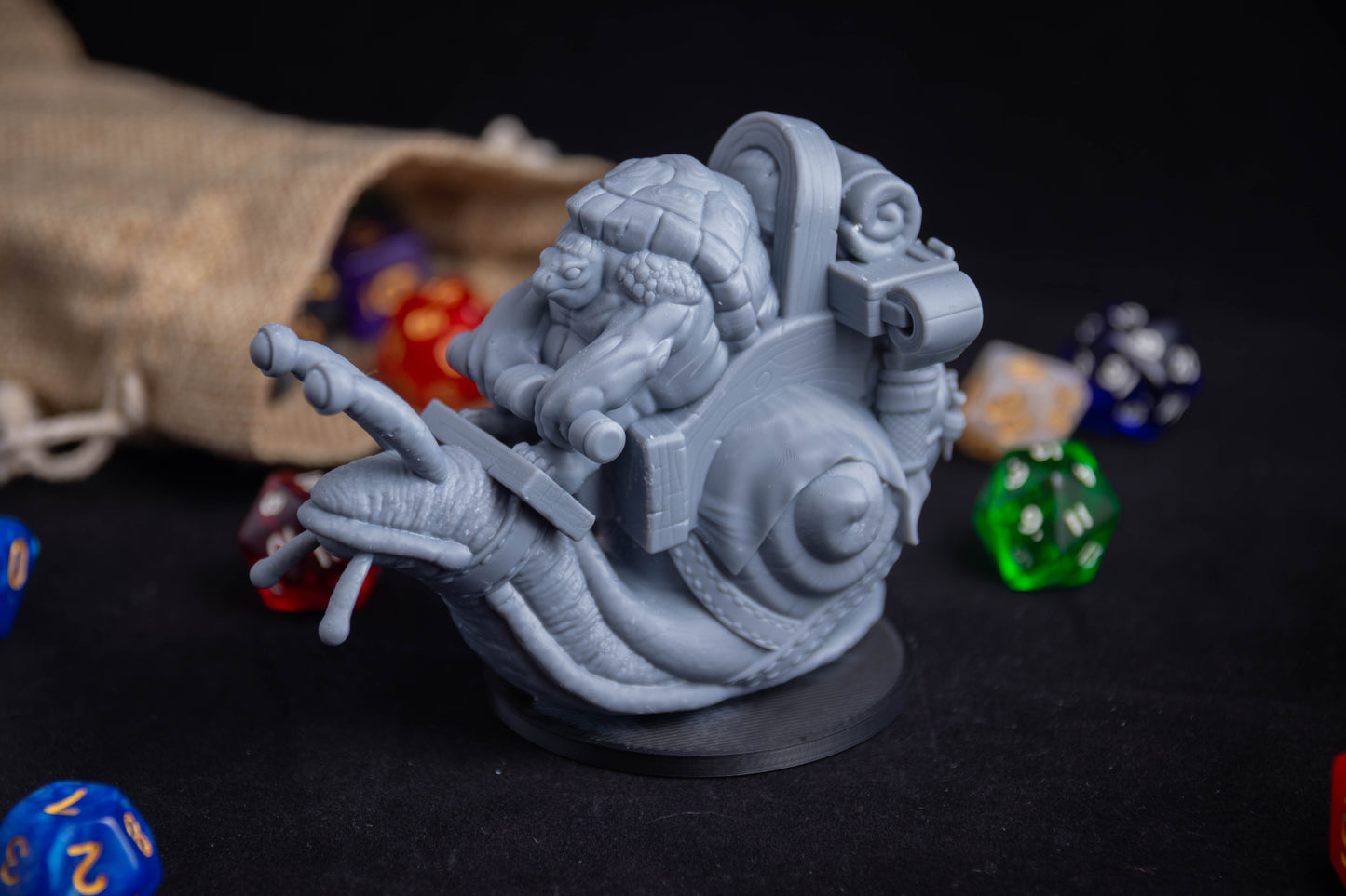 Mounted Tortle, 3D Printed Resin Miniature