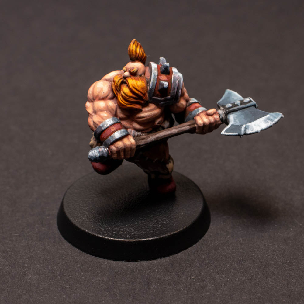 Dwarven Barbarian, Painted Miniature