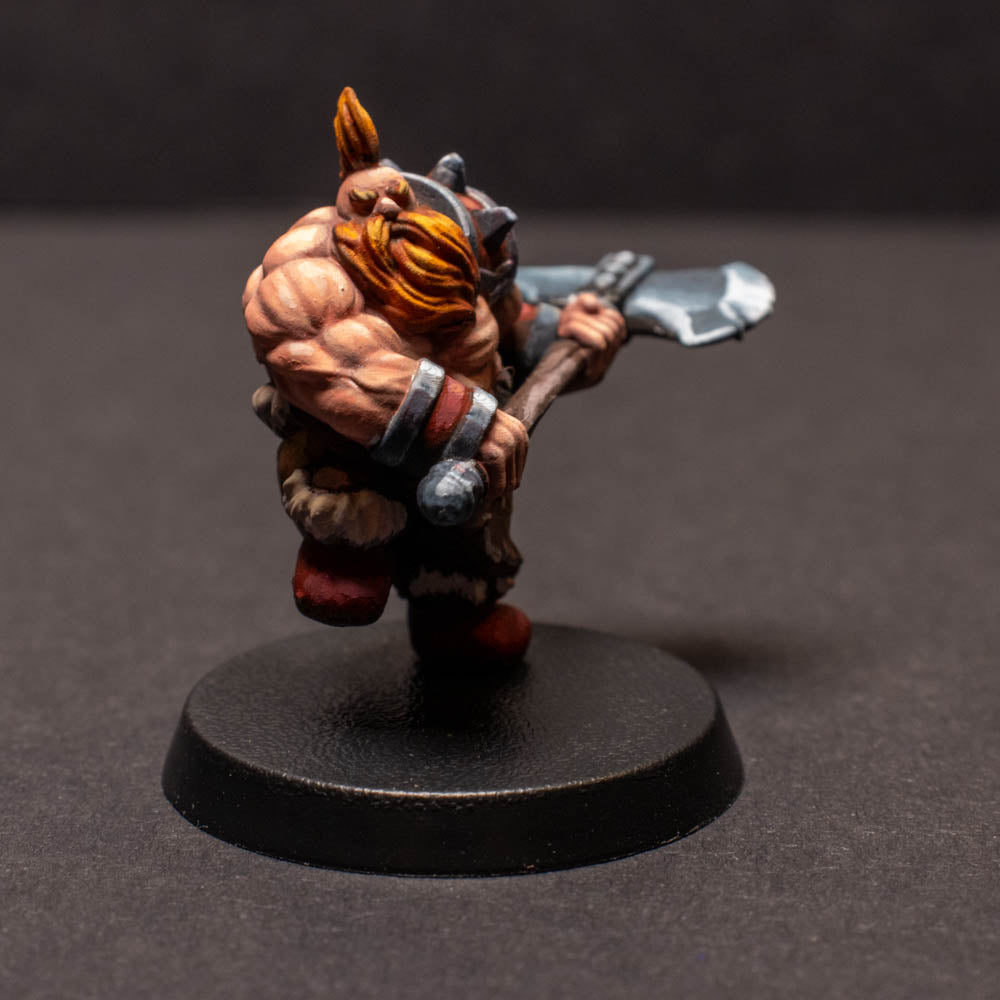 Dwarven Barbarian, Painted Miniature