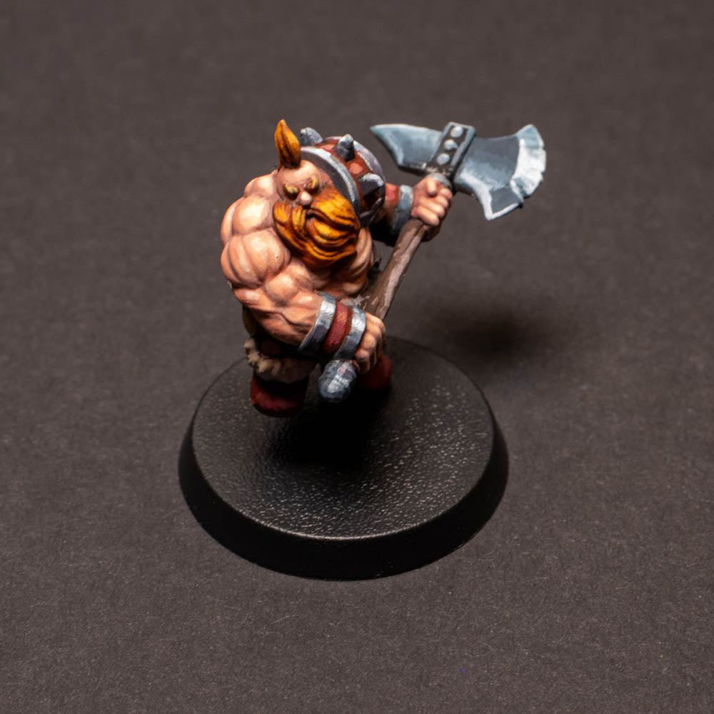 Dwarven Barbarian, Painted Miniature