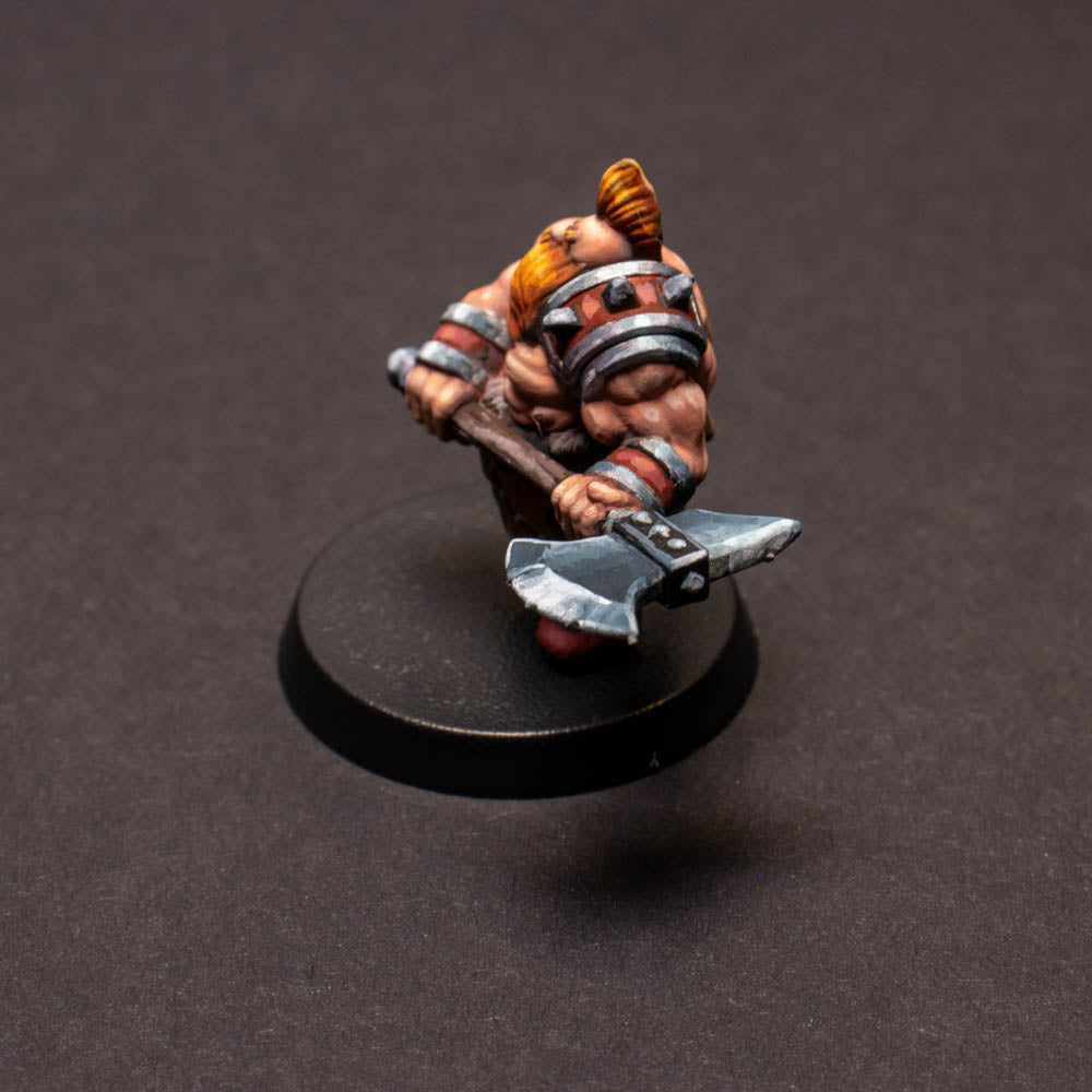 Dwarven Barbarian, Painted Miniature