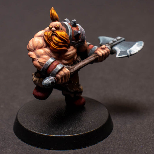 Dwarven Barbarian, Painted Miniature