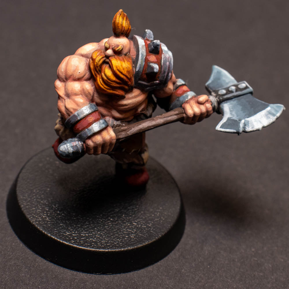 Dwarven Barbarian, Painted Miniature