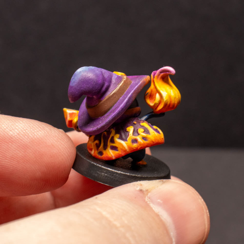 Waddling Fire Mage, Painted Miniature