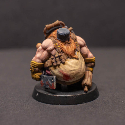 Dwarven Warrior Chef, Painted Miniature