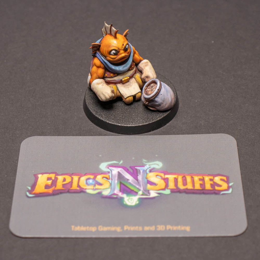 Fishman. Fire Quest, Painted Miniature