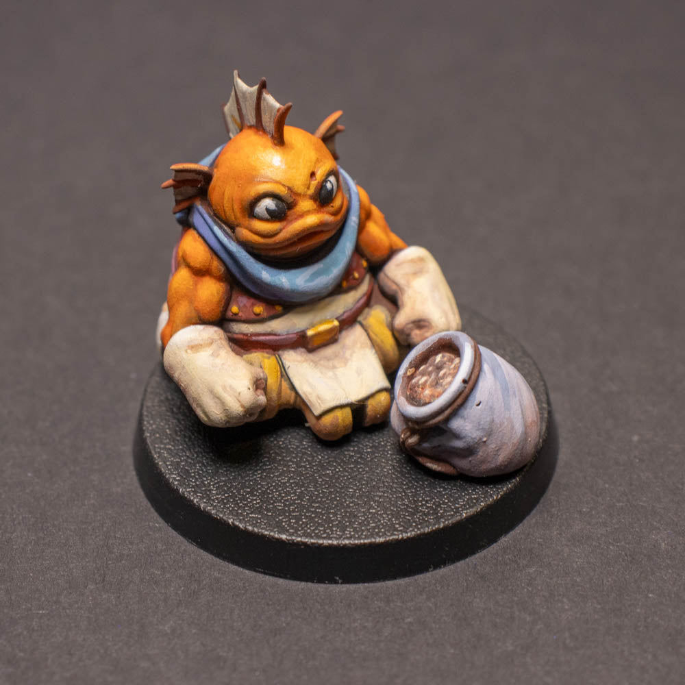 Fishman. Fire Quest, Painted Miniature