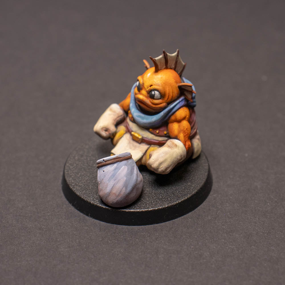 Fishman. Fire Quest, Painted Miniature