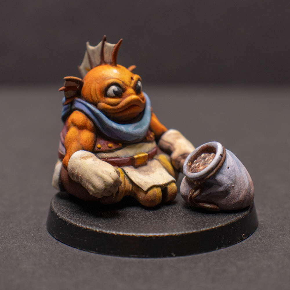 Fishman. Fire Quest, Painted Miniature