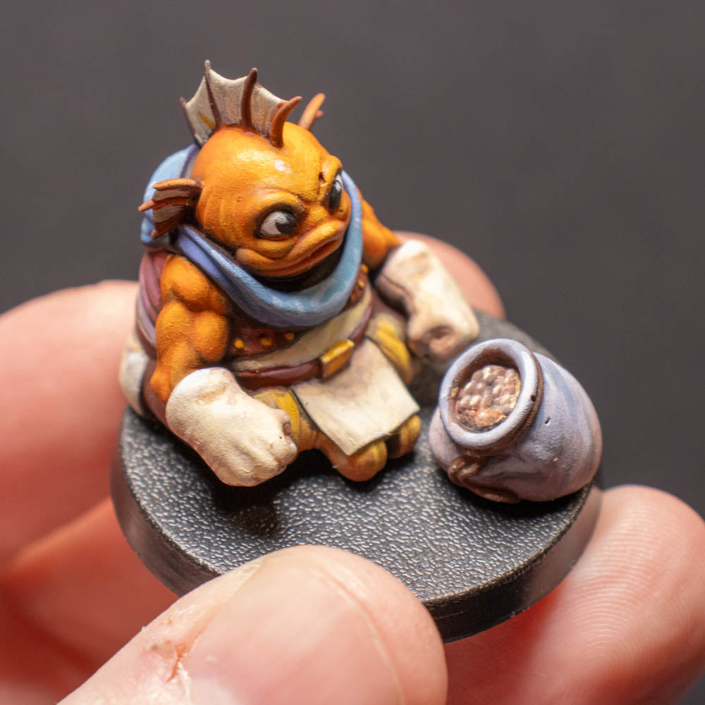 Fishman. Fire Quest, Painted Miniature