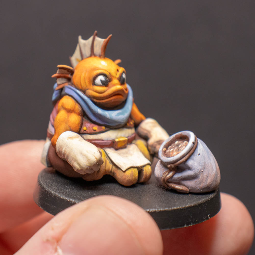 Fishman. Fire Quest, Painted Miniature