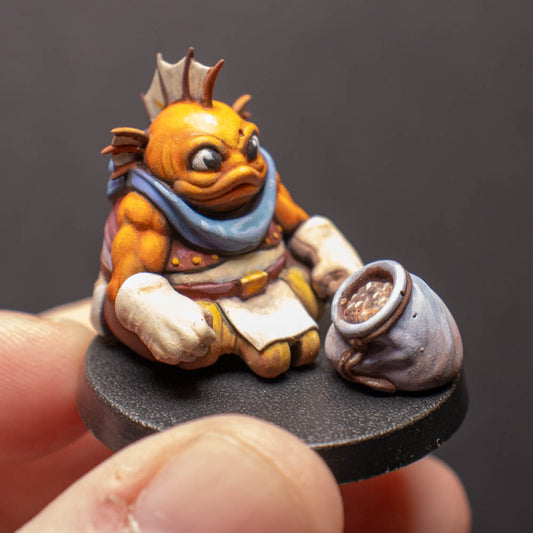 Fishman. Fire Quest, Painted Miniature