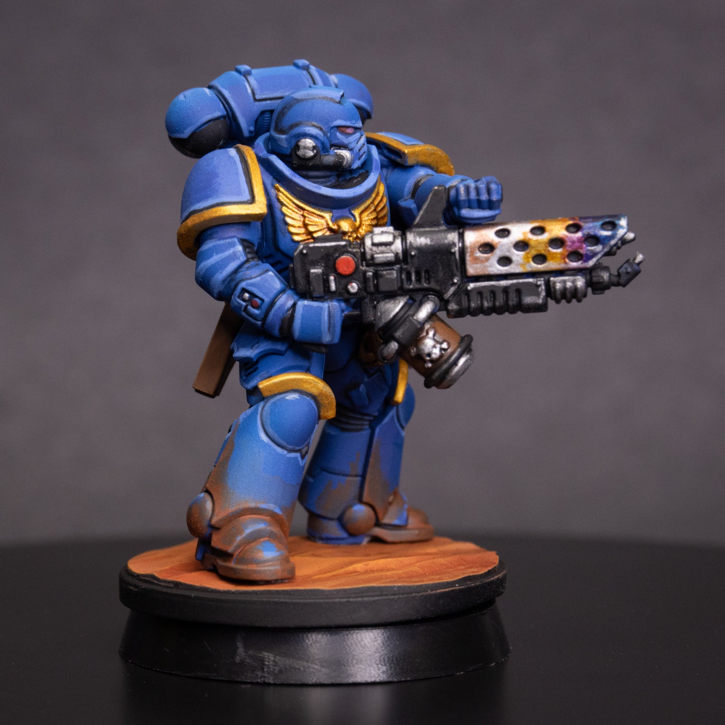 Infernus Marines ×5. Warhammer 40k, Painted Miniatures