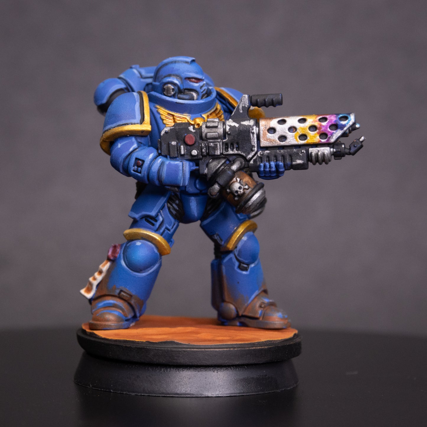 Infernus Marines ×5. Warhammer 40k, Painted Miniatures