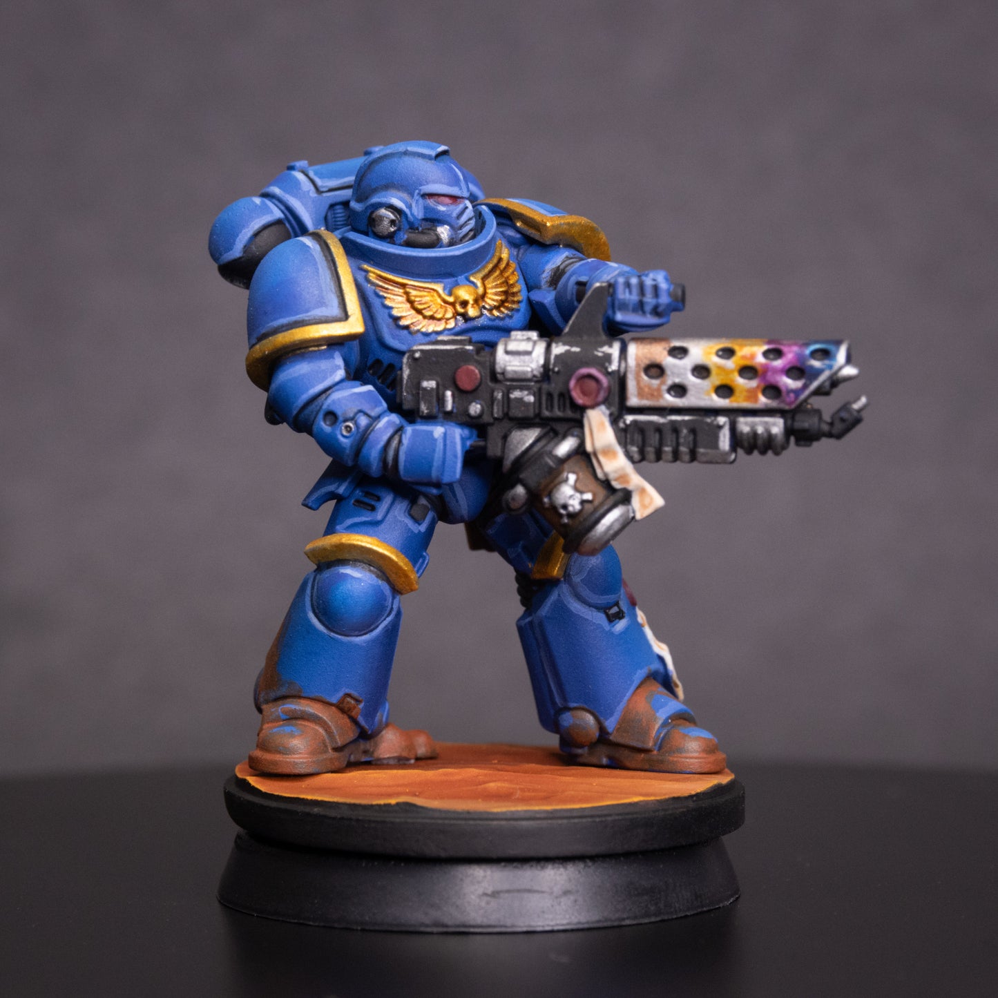Infernus Marines ×5. Warhammer 40k, Painted Miniatures