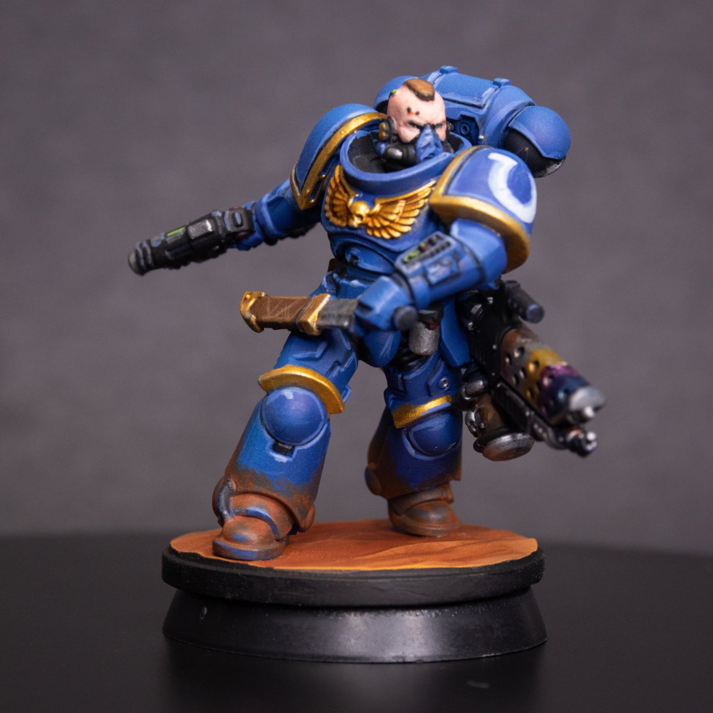 Infernus Marines ×5. Warhammer 40k, Painted Miniatures
