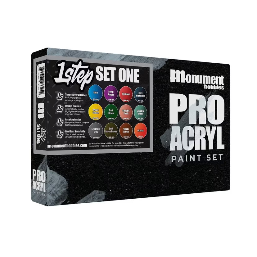 Monument Hobbies: Pro Acryl 1-Step: Paint Set One - 22ml