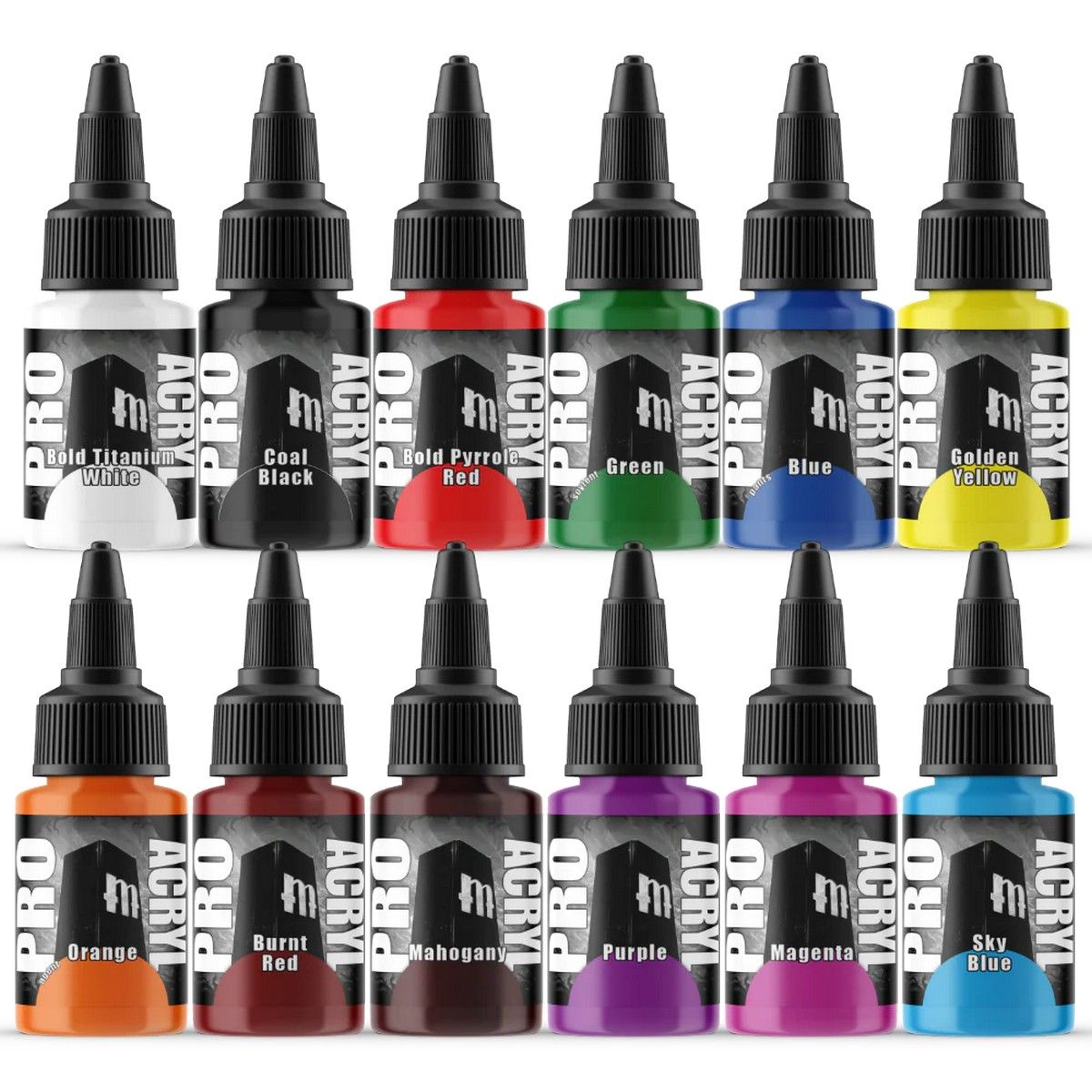 Monument Hobbies: Pro Acryl - Base Set - 24 Colors