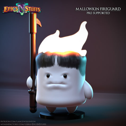 Mallowkin Fireguard, 3D Printed Resin Miniature