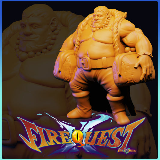 Mikba, Human Form, Breath of Fire III, 3D Printed Resin Miniature