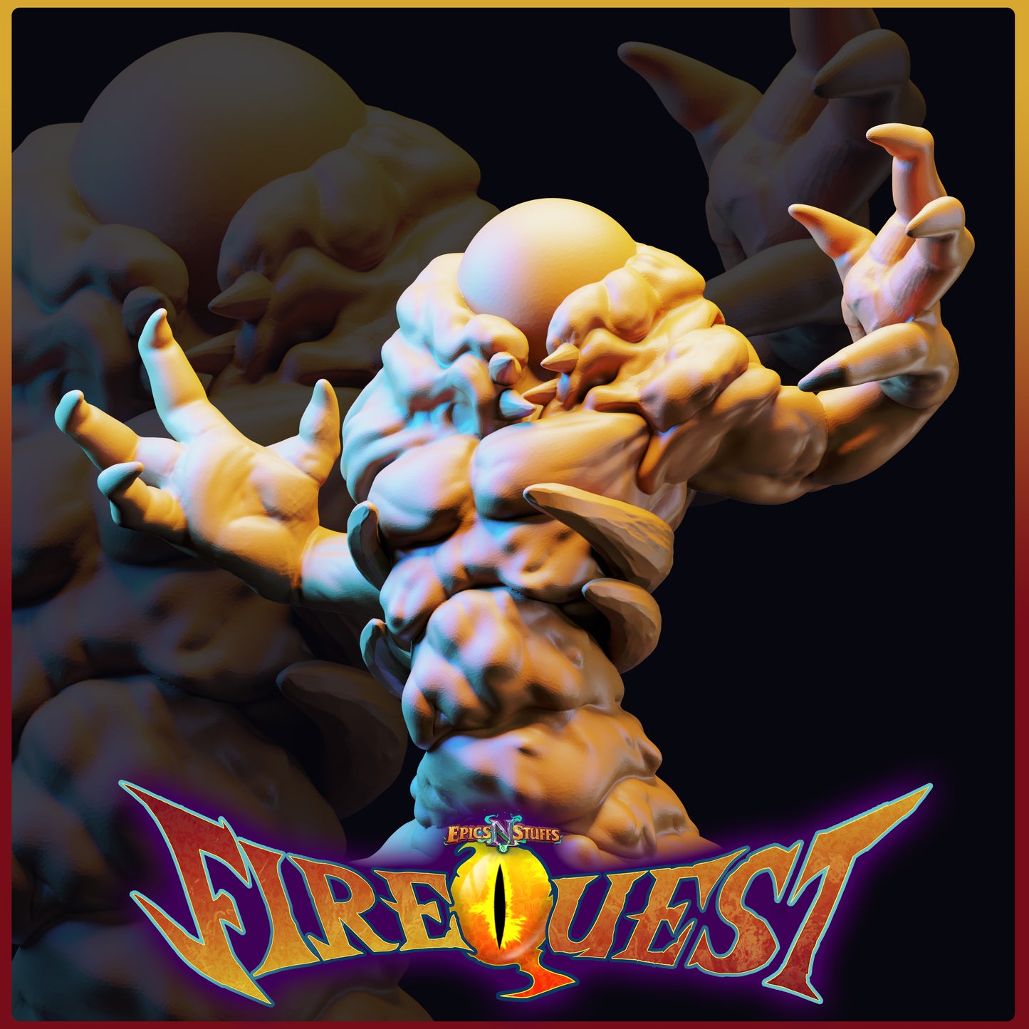 Lavaman, Breath of Fire III, 3D Printed Resin Miniature