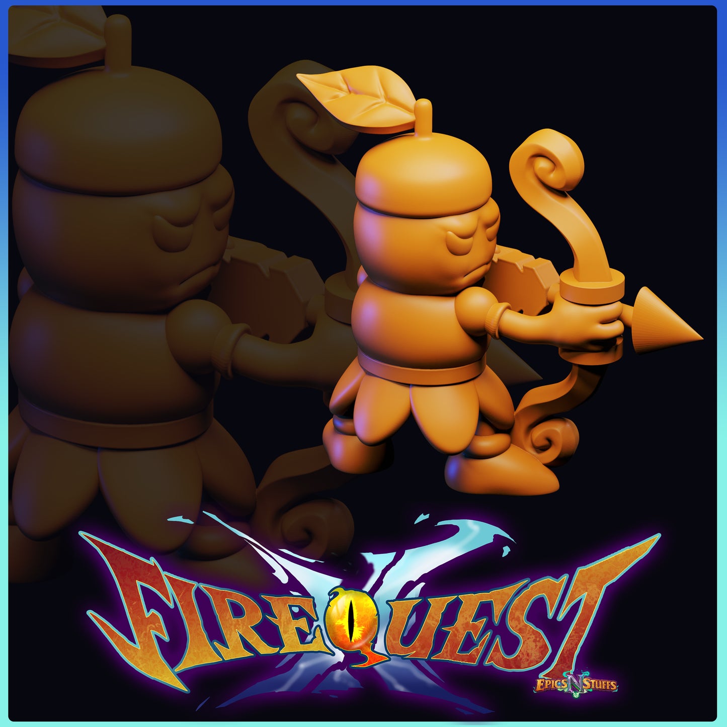 Nut Archer - Breath of Fire III, 3D Printed Miniature