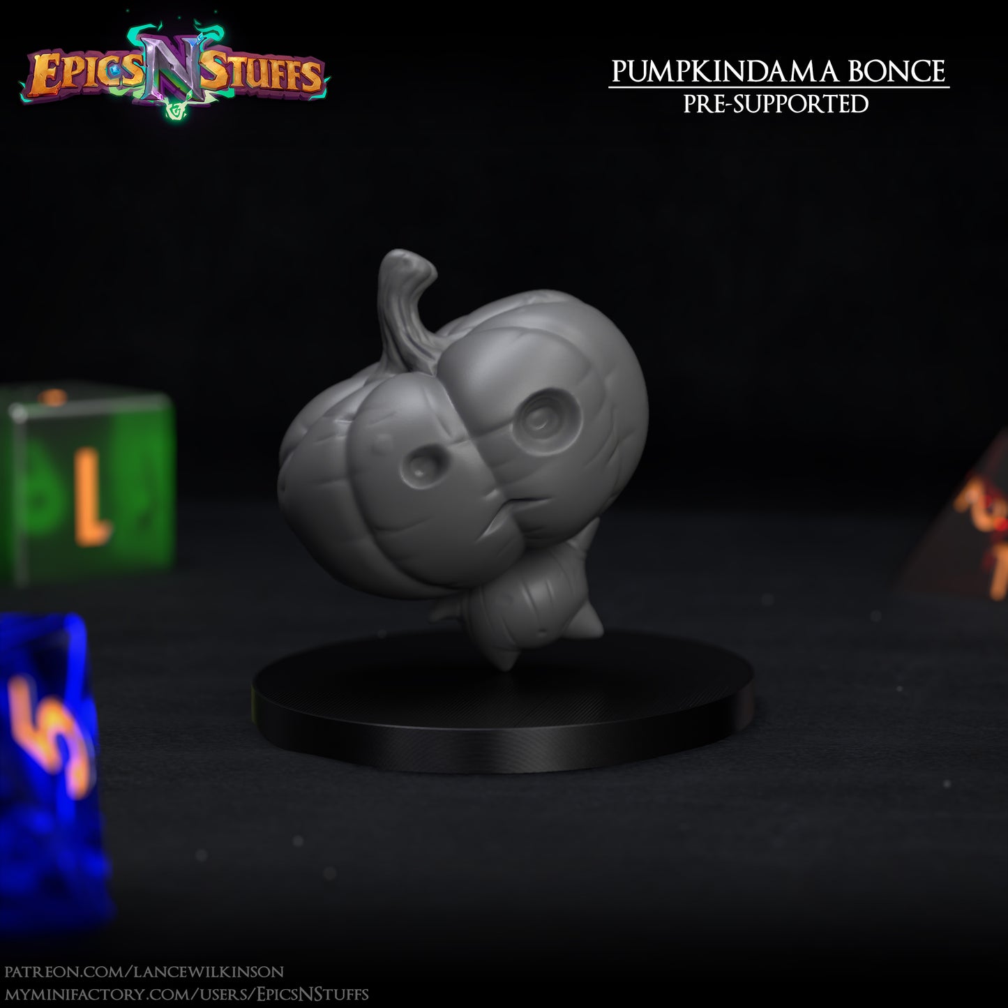 Pumpkindamas Bonce, 3D Printed Miniature