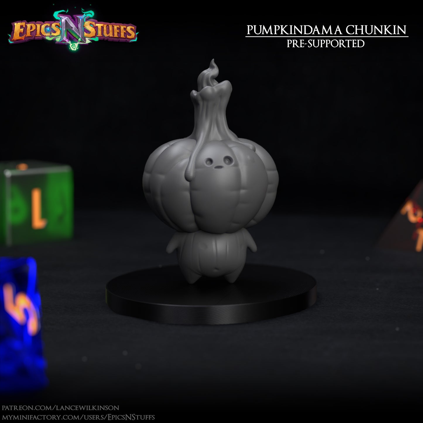 Pumpkindamas Chunkin, 3D Printed Miniature