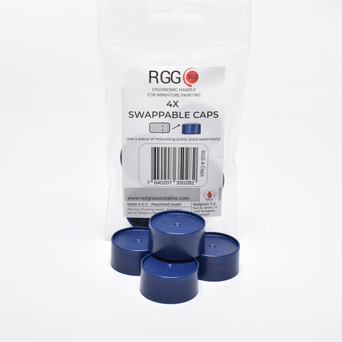 Redgrass Games - 4x Swappable Caps for RGG360 Painting Handle