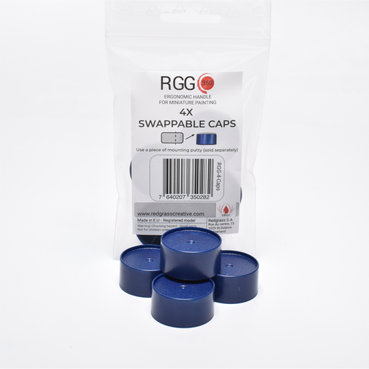 Redgrass Games - 4x Swappable Caps for RGG360 Painting Handle