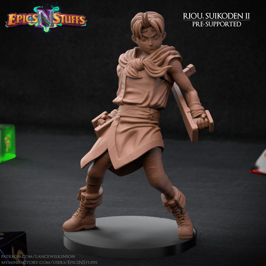 Riou, Suikoden II, 3D Printed Resin Miniature