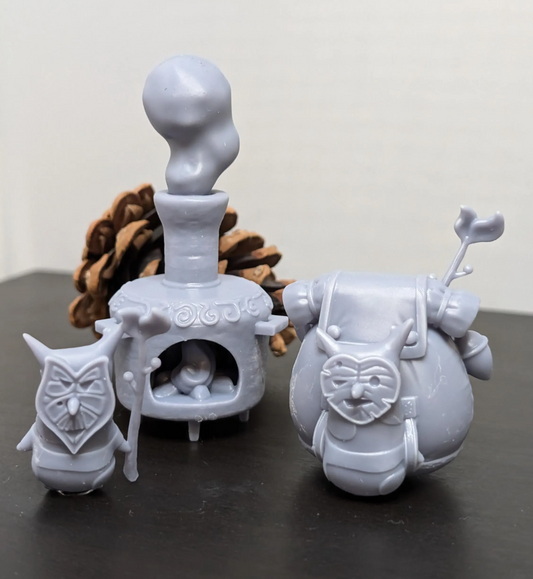 Tree Spirit Camp Bundle, 3D Printed Resin Miniatures