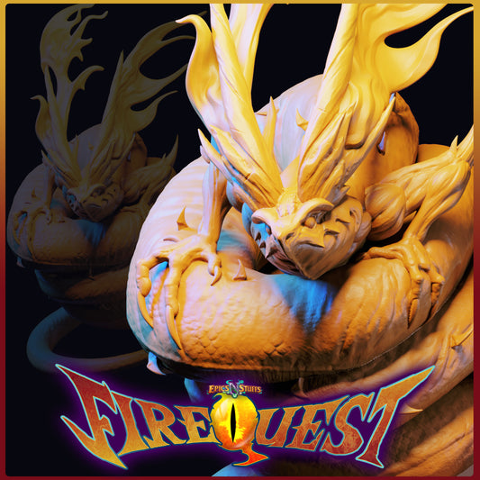 Tiamat, Breath of Fire III, 3D Printed Resin Miniature