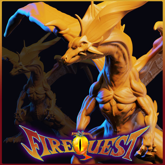 Trygon, Breath of Fire, 3D Printed Resin Miniature