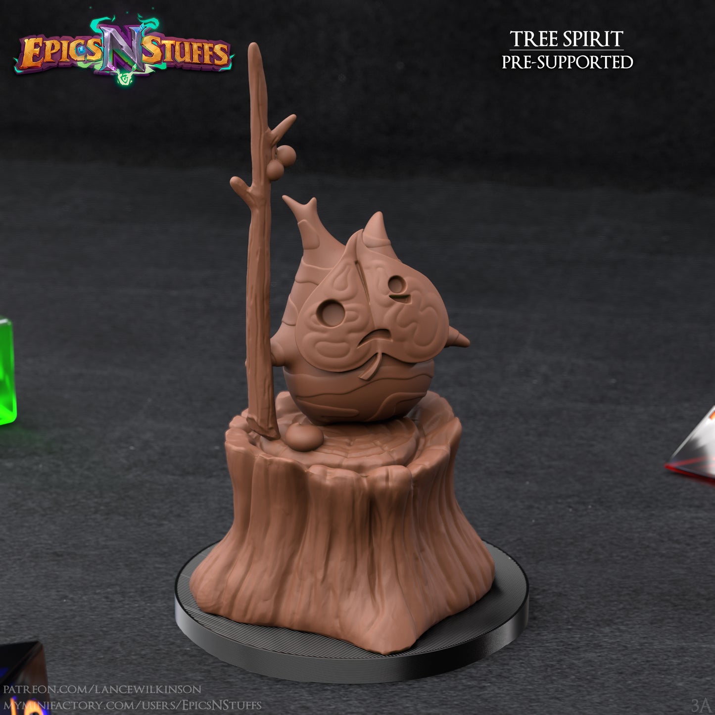 Tree Spirit 3A, 3D Printed Resin Miniature