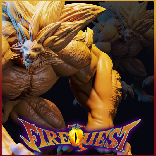 Rei Weretiger, Breath of Fire III, 3D Printed Resin Miniature